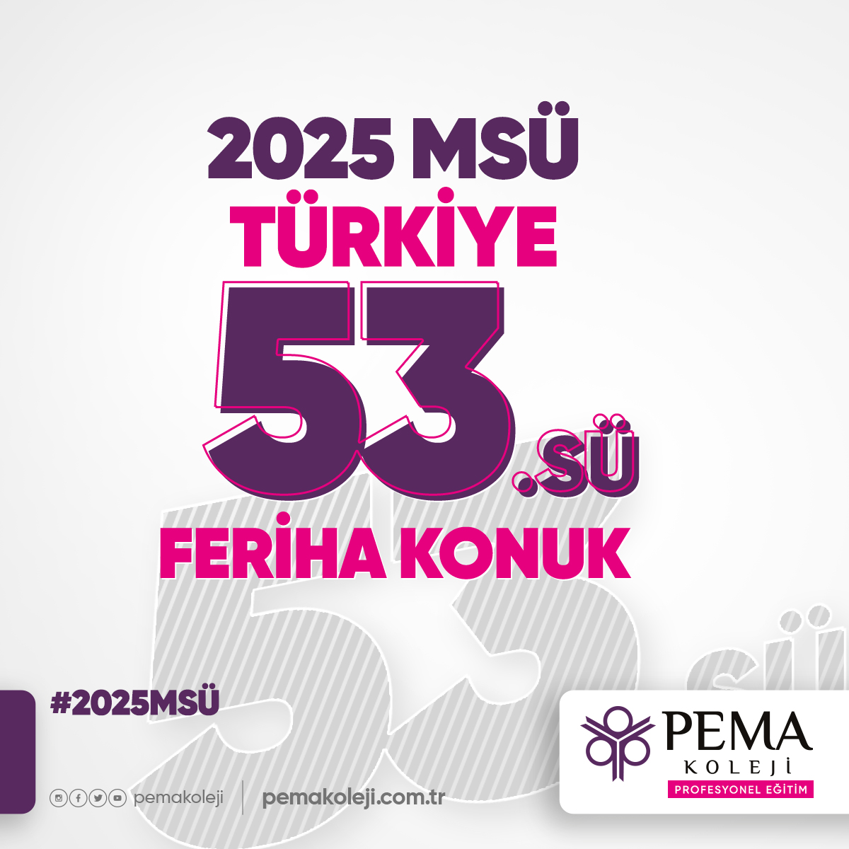 2025 MSÜ'ye katılan tüm öğrencilerimizi tebrik ederiz.